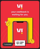 [Working once per day] Cred - Recharge on Vi and Get up to 50 cashback (Now minimum order is ₹100) 