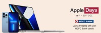 Few Hours Left Apple Days - Get  Upto Rs. 10000 Savings with HDFC Bank