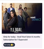 Myntra insider free voot select subscription back @ 1 supercoin only