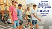 Jack & Jones Flash Friday Sale - Buy 2 T-shirt @ flat 50% discount
