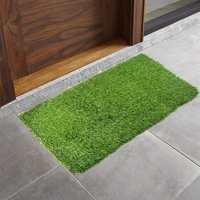 Kuber Industries PVC 35 MM Artificial Grass Door Mat- 24"x 15.2", Green