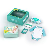 Pampers Premium Gift Box New Baby Cotton like soft Diapers with Wetness Indicator  