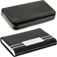 10 Card Holder (Set of 2, Brown, Black)