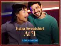 Extra Item @ Rs.1 Only By All Top Brands Flying Machine , Levis , French Connection & More [Till Midnight]