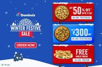 Domino's 50% off upto 100 new code