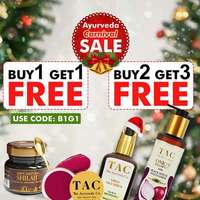 The Ayurveda co Carnival sale: Buy 1 Get 1 Free|| Buy 2 Get 3 Free + extra 5% off on prepaid 