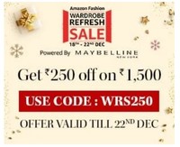 Amazon WRS - Get flat Rs 250 cashback on min order of 1500 + Additional 20% off Upto Rs.200