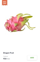 Instamart :Location specific :Huge Discount: Kiwi and Dragon fruits