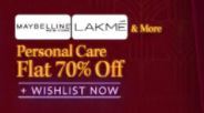 4PM : Limited Time Deal | Lakme ,Maybelline TOP Beauty Products @Flat 70% off 
