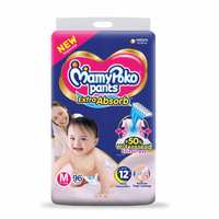 MamyPoko Pants Extra Absorb Diaper - Medium Size, Pack of  96 Diapers (M-96)