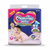 Rs.100 Coupon - MamyPoko Pants Extra Absorb Baby Diaper, Medium (Pack of 66)