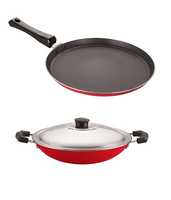 Nirlon Non-Stick Aluminium Cookware Set, 2-Pieces, Red (5% coupon)