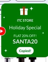 Flat 20% Off On ITC Store (max Rs 200 off)