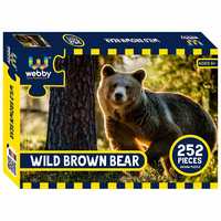 Webby Wild Brown Bear Jigsaw Puzzle, 252 Pieces