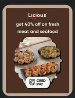 Cred: Flat 40% off upto 200 on Licious via cred pay. 