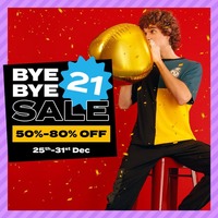 Bewakoof Bye Bye 2021 Sale Upto 80% off + 20% Cashback or 15% Instant Discount