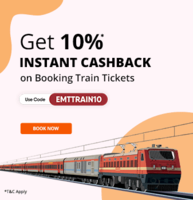 Get 10% instant Discount (up to Rs. 500) on booking train tickets on EaseMyTrip