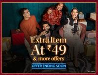 Jack & Jones, Peter England & More Top Brands Extra Item @ 49 Only (Till Midnight on Myntra) 
