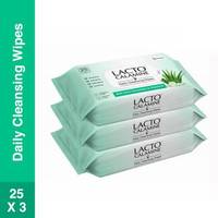 Lacto Calamine Daily Cleansing Facial Wipes with Aloe Vera, Cucumber and Vitamin E, Paraben & Alcohol Free