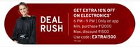 TataCliq Get Extra 10% off on Electronics on min purchase ₹12000  + 10% Bank Offers [6PM-9PM]