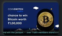 Cred Jackpot : Chance To Win Bitcoin Worth Rs. 100000 On Coinswitch Kuber / Rs.100  coupon / Cashbacks