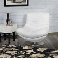 Home Centre Residence Half Leather Sofa-1 Seater White