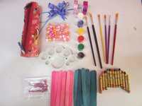 special 12 pieces craft decoration material and free mechanical pencil kit set for kids - school project work- Multi color