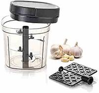 Prexo 2 in 1 Handy Chopper for Fruit & Vegetables - Made in India (1000ml - Purple) 