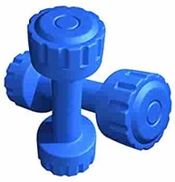 Amazon Brand - Symactive PVC Shell Dumbbells for Home Gym, Set of 2, 1 Kg