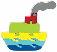 Skillofun Wooden Take Apart Puzzle Large - Ship, Multi Color