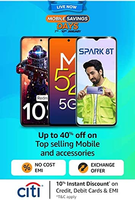 Amazon Mobile Savings Day 7-10 Jan  Upto 40% off + 10% Discount Using Citi Cards