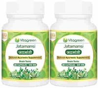 VitaGreen Jatamansi for Natural Anti-Oxidants and Minerals Ayurveda Herb, (500 mg-60 Capsules) - Pack of 2
