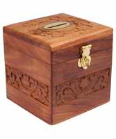 Craft Expertise Wooden Money Bank , 4 Inch