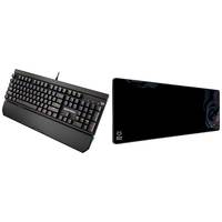 EvoFox Katana Fully Programmable Mechanical Gaming Keyboard with Blue Switches and EvoFox Falcon X85 Multifunctional Gaming Mouse Pad/Desk Pad Combo