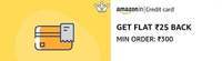 Amazon Get Flat Rs 25 Cashback On Credit Card Bill Payment of Min Order 300 even for Non-UPI linked accounts (User Specific)