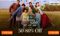 Myntra Right To Fashion Sale | 50-80% Off + 10% Off Citi Debit & Credit Card | 15th - 23rd Jan