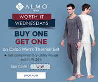 BUY ONE GET ONE Ultra Warm Men’s Thermal Set + Free Utility Pouch Worth Rs. 299