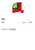 Location Specific : Ola Store , 5 PCs of kite @10