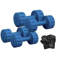 FITMAX DM PVC 1KG + 2KG Combo 166 PVC Fixed Weight Dumbbell (6kg) (Multicolor)