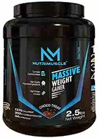 NUTRIMUSCLE MASSIVE WEIGHT GAINER - 2.5 LBS - 1.134 KGS - CHOCO TREAT FLAVOUR - FOR MUSCLE AND MASS GAIN - MADE IN INDIA