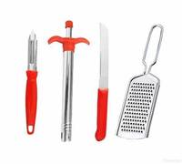 Shopee Loot : Gas lighter 4in1 Combo Gas Lighter Vegetable Knife Peeler Grater 