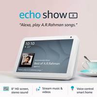  Echo Show 8 (1st Gen, 2020 release) - Smart speaker with 8" HD screen, stereo sound & hands-free entertainment with Alexa (Black) 
