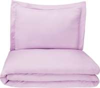AmazonBasics Microfiber Comforter COVER with pillow cover - Single (66x90-inch, 2-Piece), Frosted Lavender (COMFORTER NOT INCLUDED)