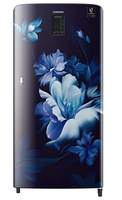 Apply 2380 Coupon + Bank : Samsung 192 L 4 Star Inverter Direct Cool Single Door Refrigerator(RR21A2M2XUZ/HL, Midnight Blossom Blue, Digi Touch Cool, Curd Maestro)