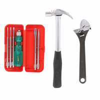 Suzec Johnson Advance Home Kit 5-Pieces Screwdriver Kit (Multicolour) & Adjustable Wrench (200 mm) & Claw Hammer Steel Shaft
