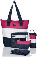 Amazon Brand - Solimo 5-Piece Tote Diaper Bag, Pink