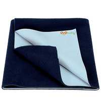 OYO BABY - Baby Dry Sheet for New Born Babies | Infant Waterproof Bed Protector Sheet for Baby | Mattress Pads (Extra Large-(200cm X 140cm), Navy Blue)