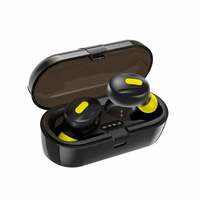 WeCool Moonwalk Mini Earbuds with Magnetic Charging Case IPX5 Wireless Earphones with Digital Battery Indicator for Crisp Sound Bluetooth Earphones for Secure Sports Fit (Yellow) 