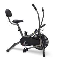  PowerMax Fitess BU-201 Dual Action Air Bike/Exercise Bike with Back Support System for Home Workout 