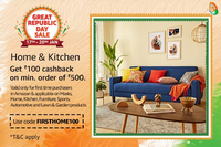 Amazon ₹100 BACK On Home & Kitchen Min. 500rs [New Users]
